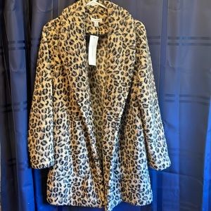 New with the tags Calvin Klein cheetah print jacket